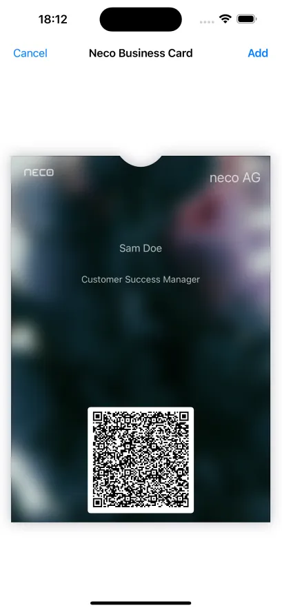 neco card in wallet